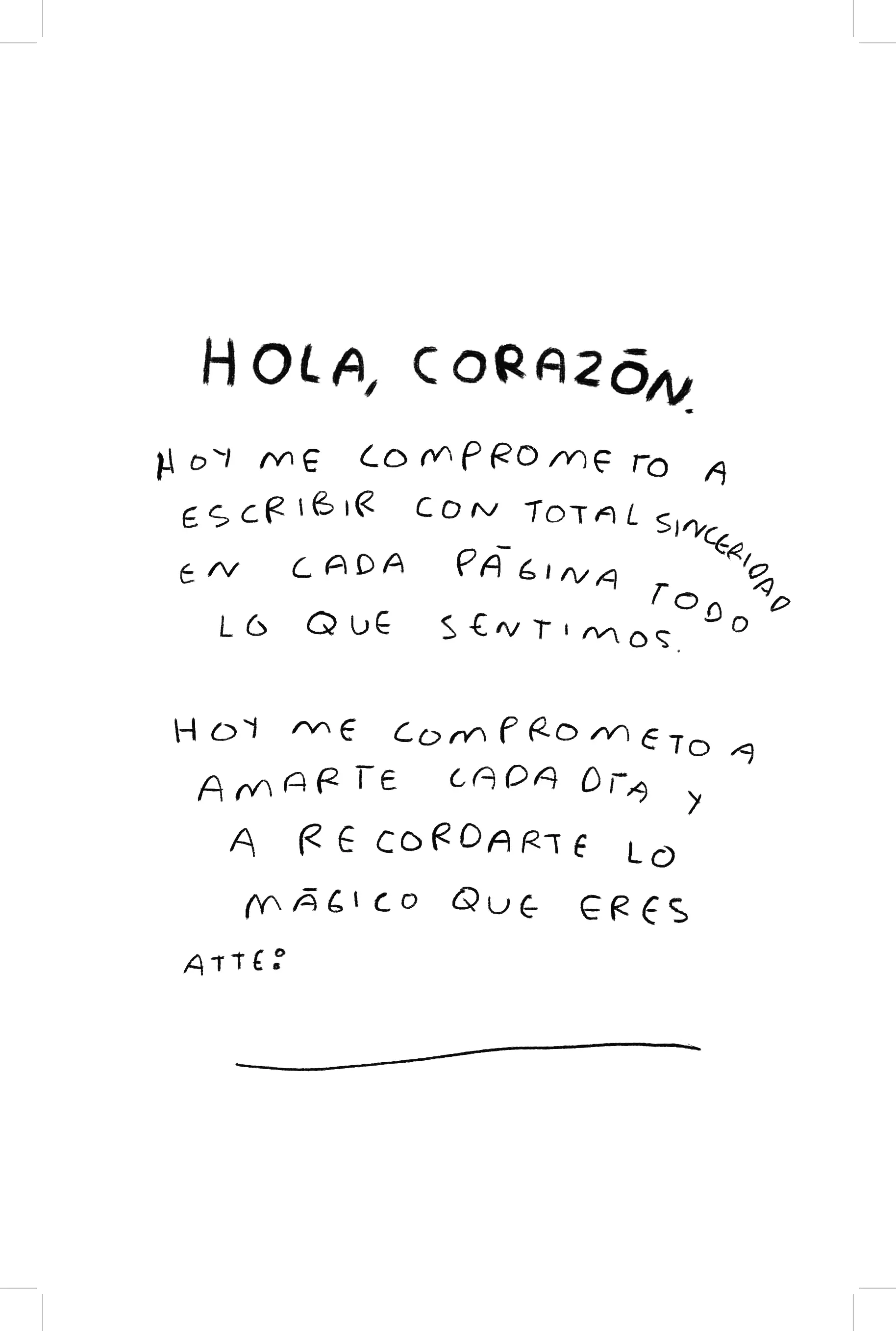 Hola, corazon - Diario para entender tus sentimientos (imprime en casa) - Torna Gris - Artista Mexicano