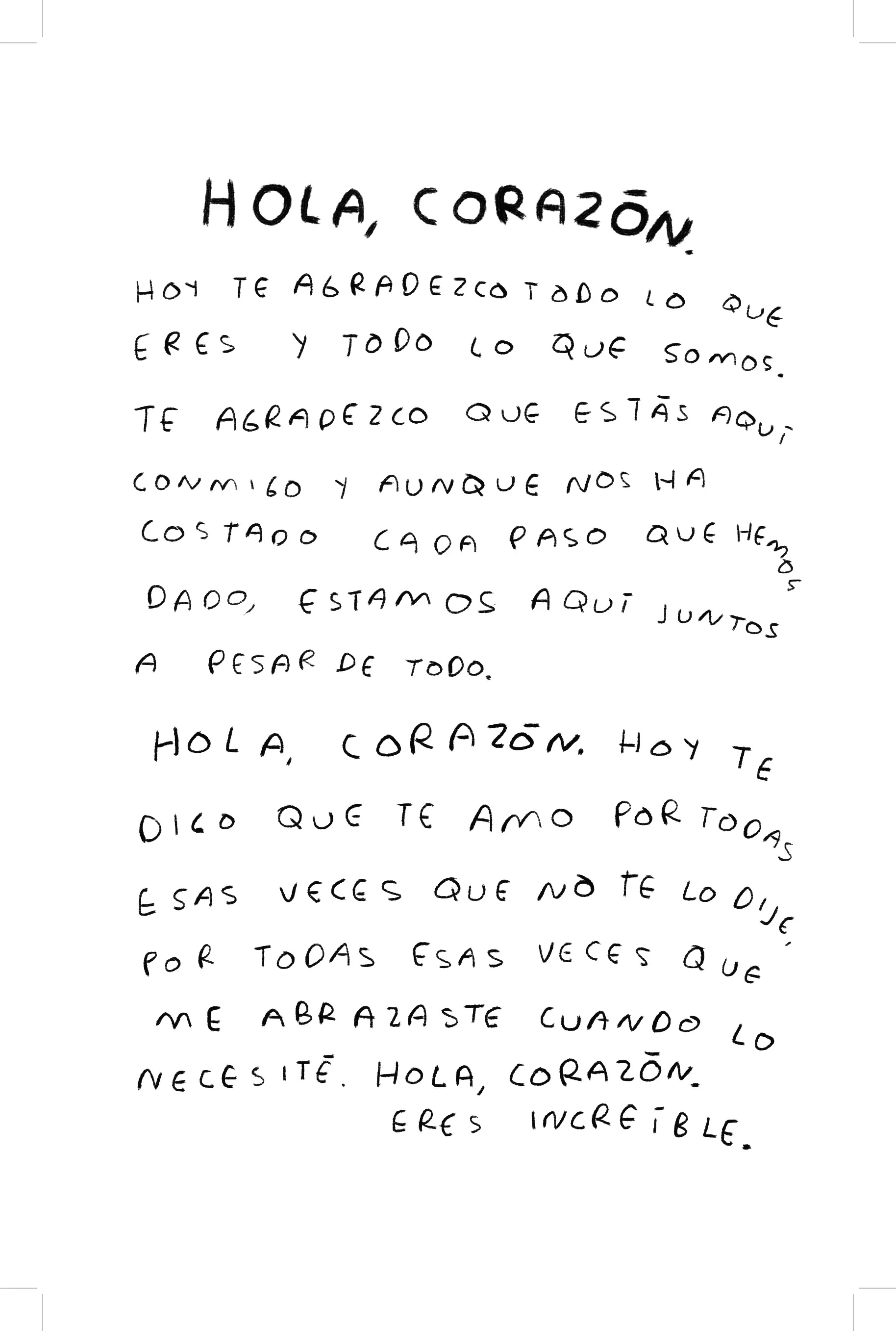 Hola, corazon - Diario para entender tus sentimientos (imprime en casa) - Torna Gris - Artista Mexicano