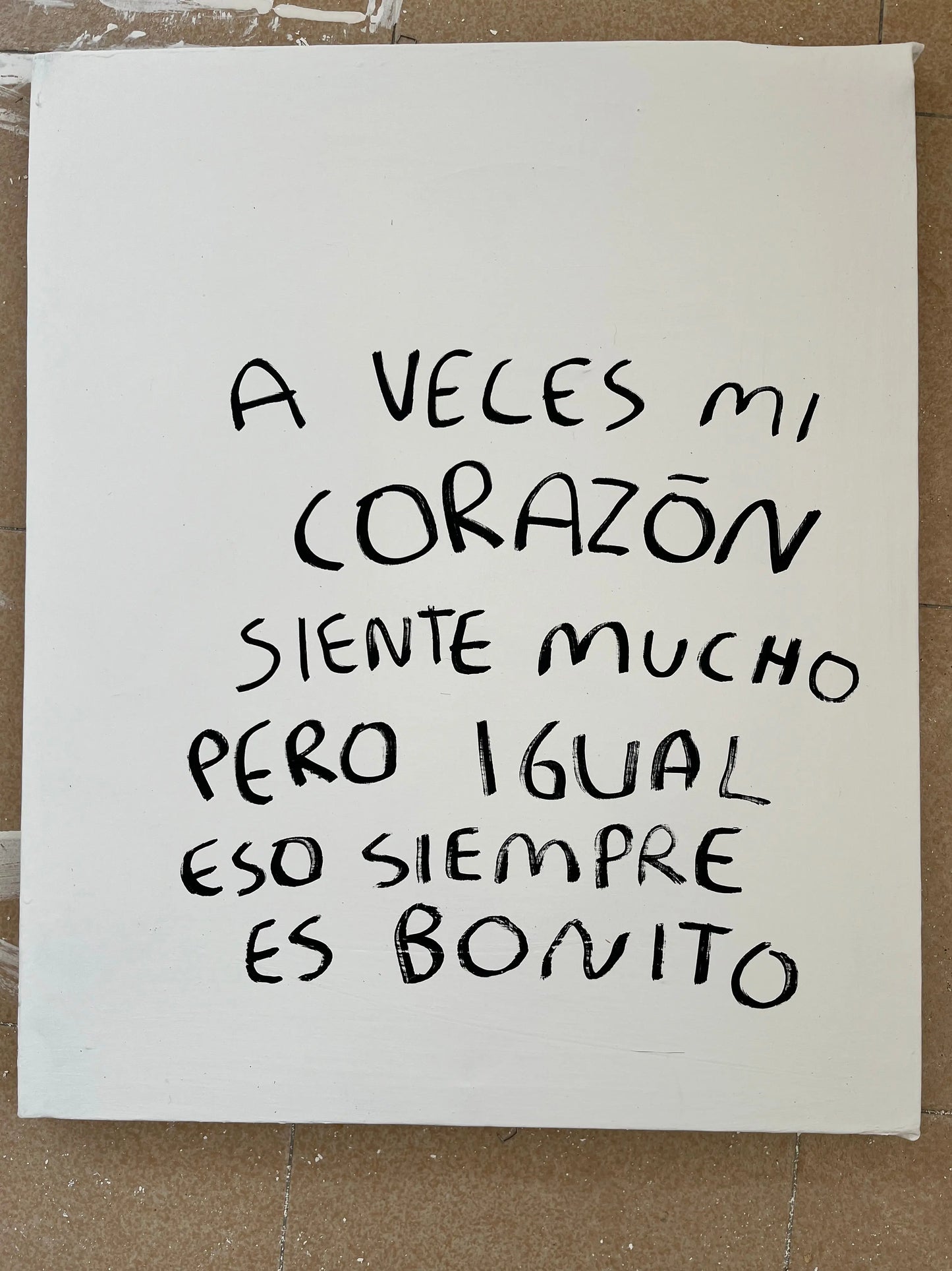 Un corazón que siente mucho (pintura original) Torna Gris - Artista Mexicano