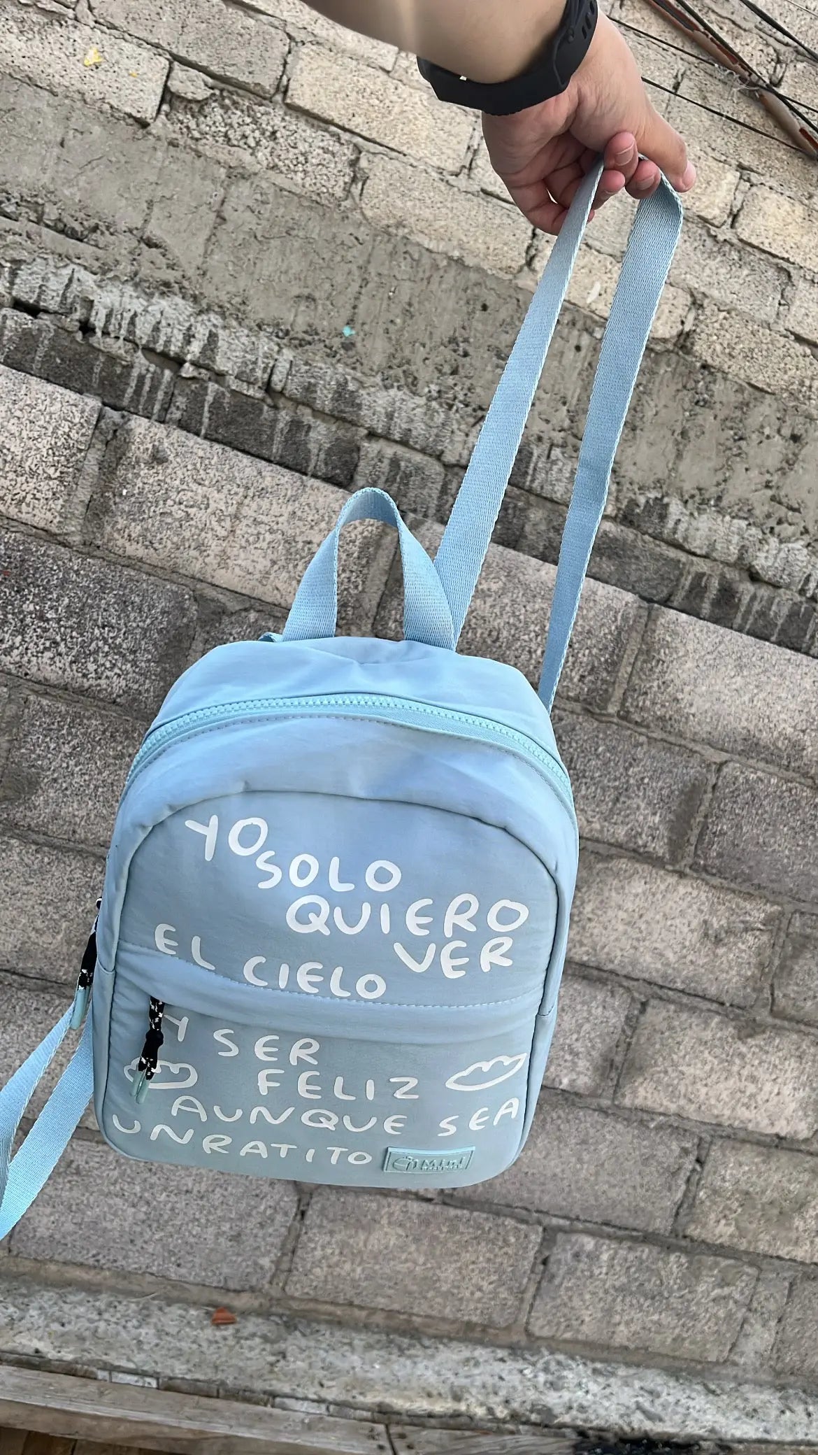 Mochila mini backpack AZUL Torna Gris - Artista Mexicano