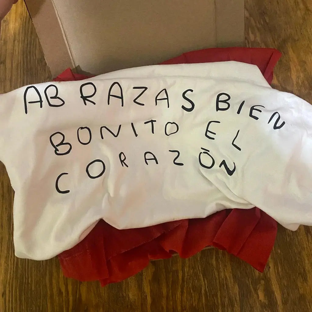 Abrazas bien bonito el corazon - Playera Unisex Torna Gris - Artista Mexicano