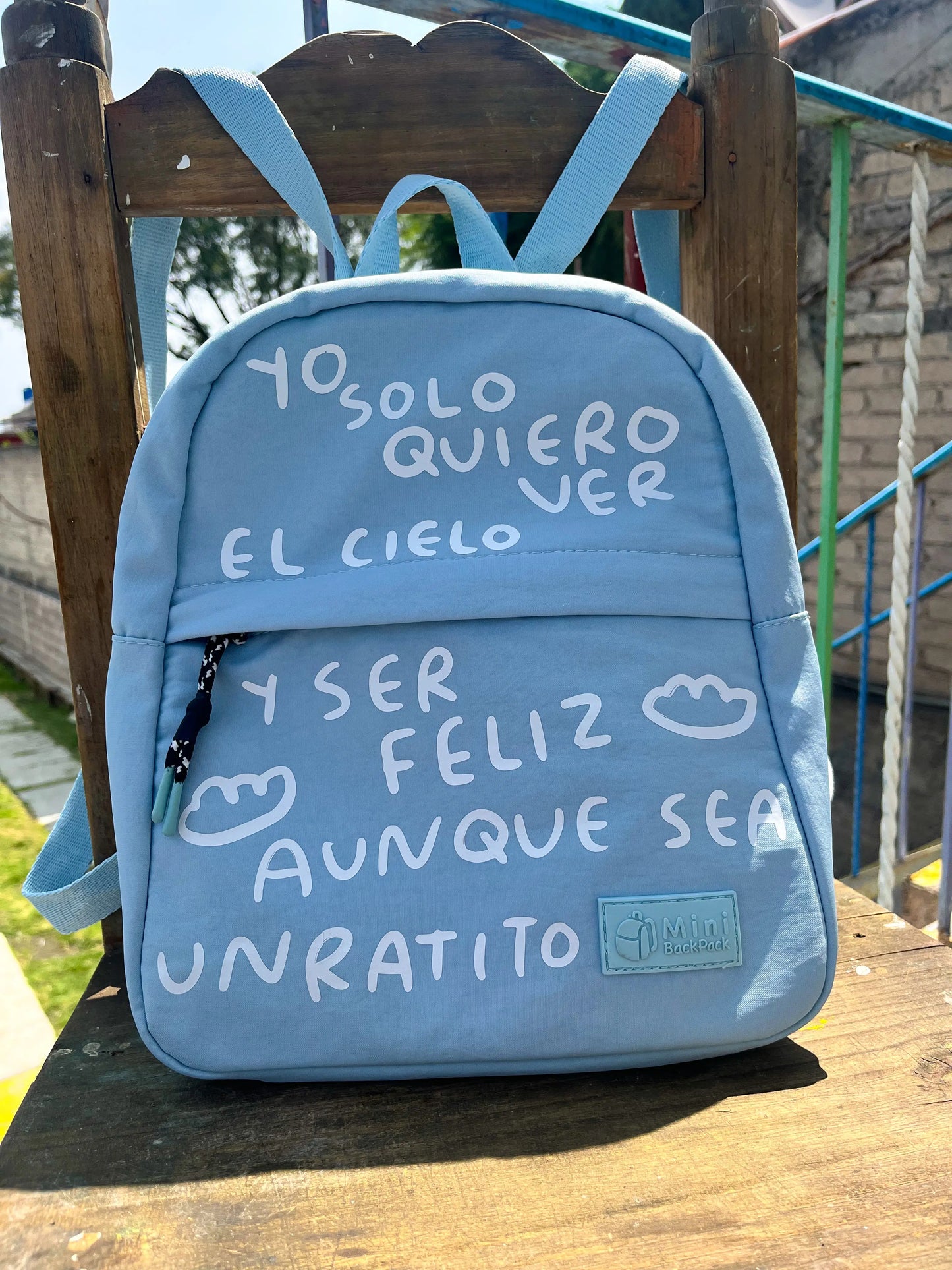 Mochila mini backpack AZUL Torna Gris - Artista Mexicano