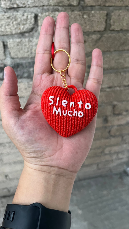 Collar Corazón Siento Mucho Impreso en 3D – Mayoreo 5 a 100 piezas | Torna Gris