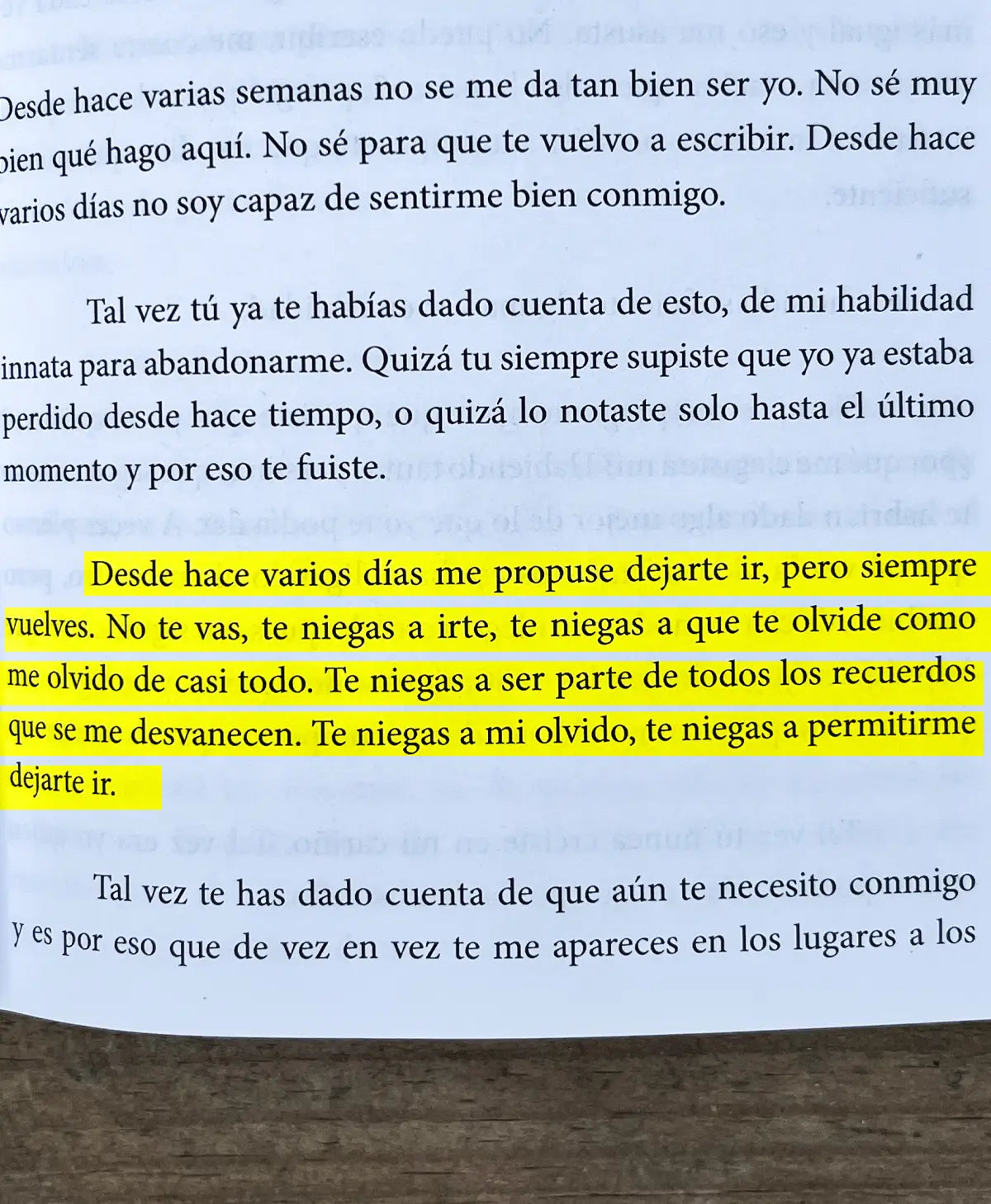 pagina del libro se te olvido decirme como dejarte de querer texto original extraido del libro original