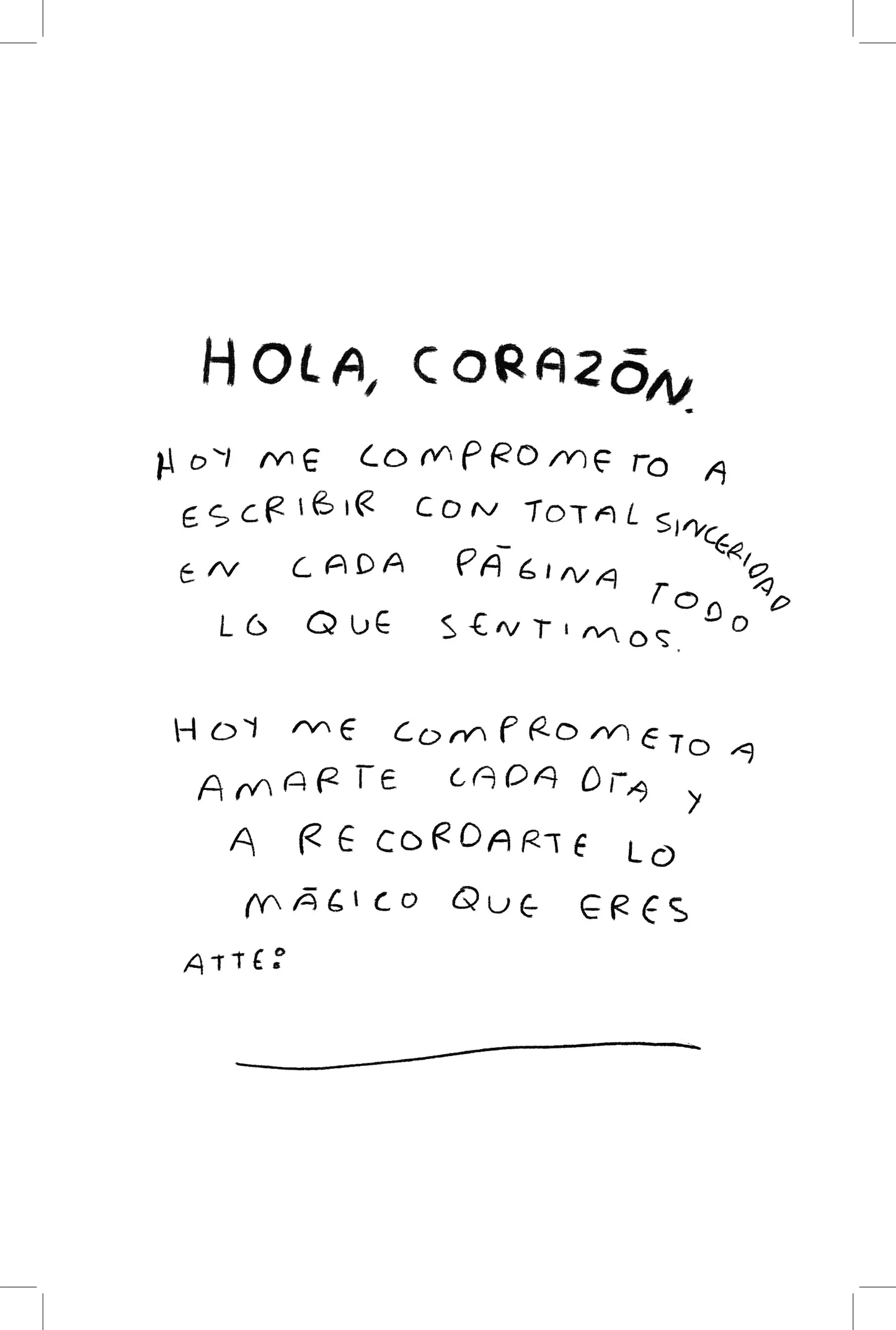 Hola, corazon - Diario para entender tus sentimientos (imprime en casa) - Torna Gris - Artista Mexicano