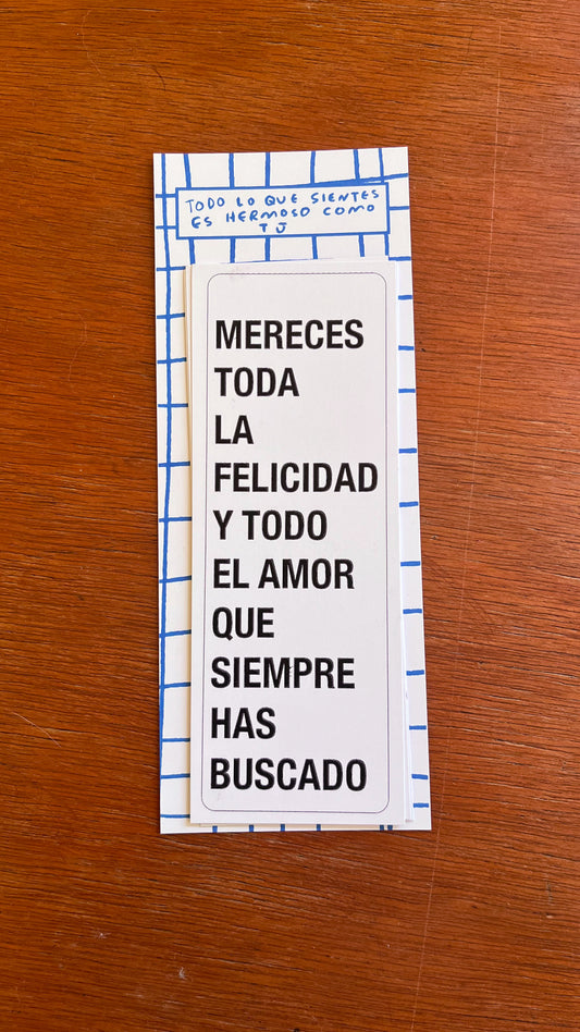 Set de 4 separadores de lectura