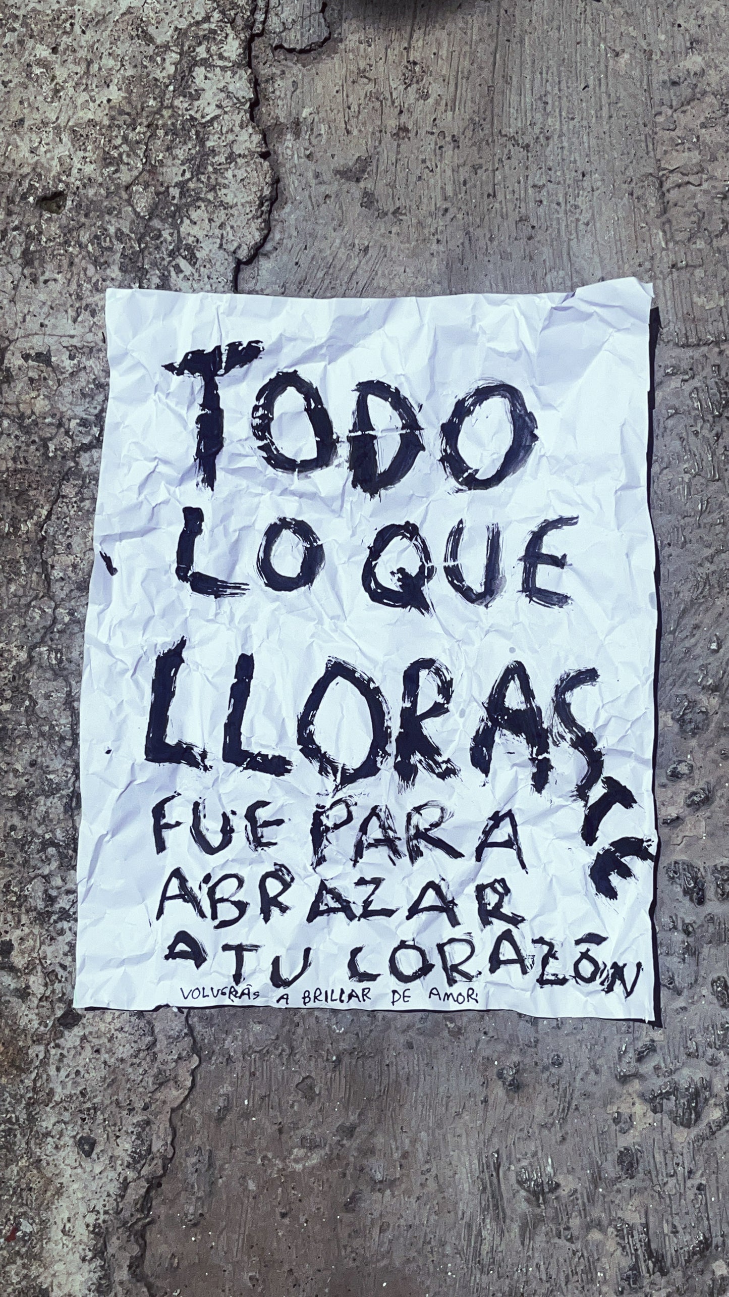Todo lo que lloraste fue para abrazar a tu corazón — Pintura Original