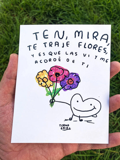 Set de 40 postales para regalar (imprime en casa) - Torna Gris - Artista Mexicano