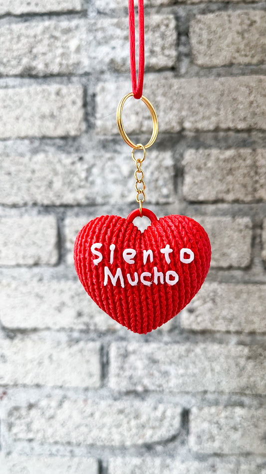 Collar Corazón Siento Mucho Impreso en 3D – Mayoreo 5 a 100 piezas | Torna Gris