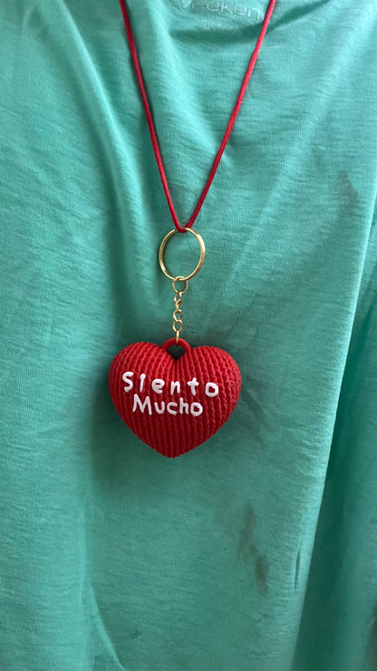 Colgante Corazón Siento Mucho — Impreso en 3D | Torna Gris