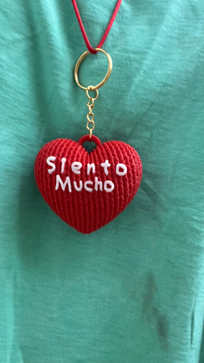 Colgante Corazón Siento Mucho — Impreso en 3D | Torna Gris