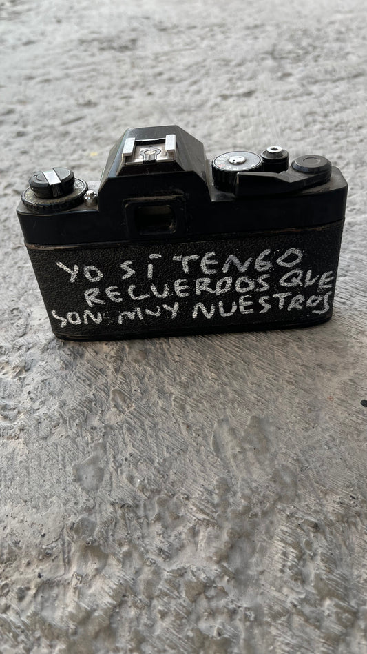 Cámara Vintage Intervenida a Mano – Torna Gris