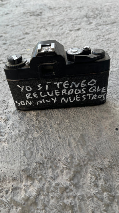 Cámara Vintage Intervenida a Mano – Torna Gris