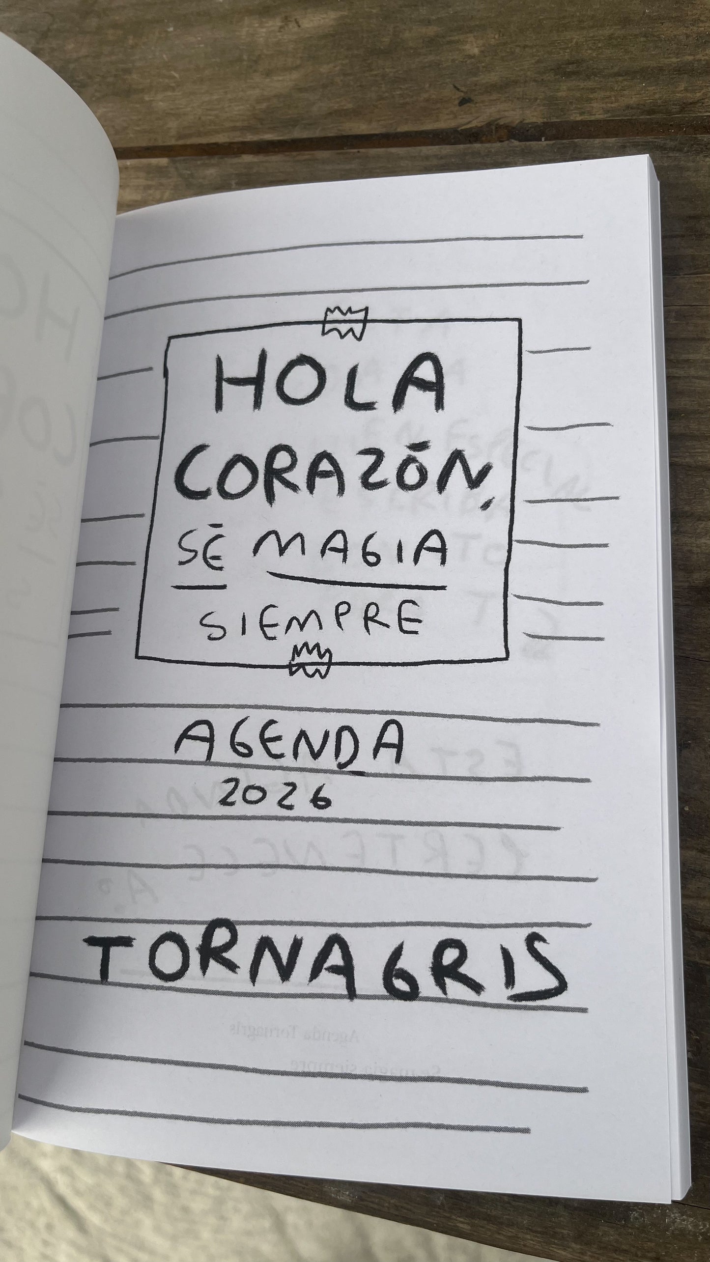 Agenda 2026 Hola Corazón - Planner con Actividades de Autoconocimiento | Torna Gris