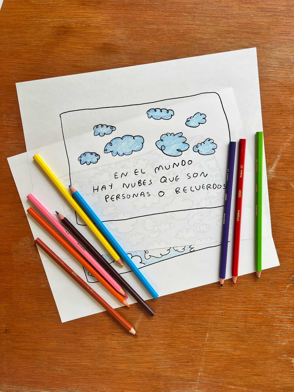 El libro para colorear nubes (imprime en casa)