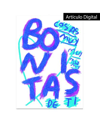 Todas las cosas bonitas de ti — Imprime en casa · Torna Gris