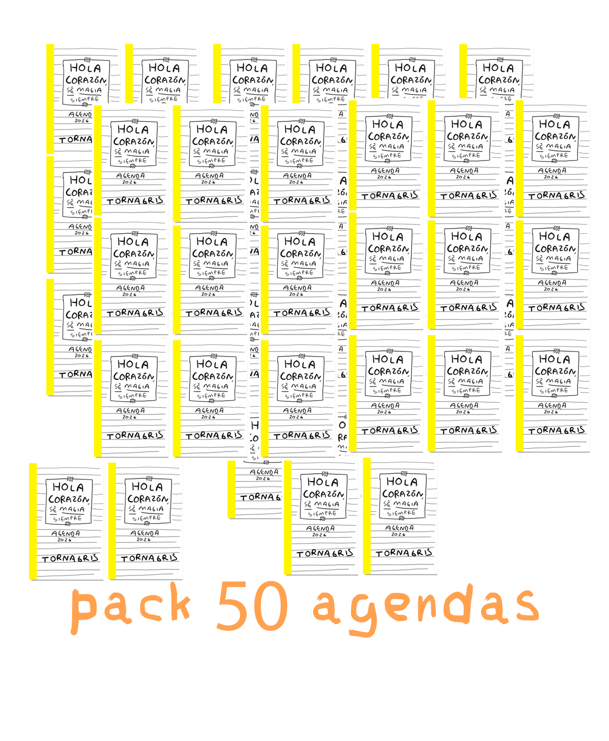 50 Agendas 2026 Hola corazon (Fisico) Pack EMPRESARIAL - Preventa