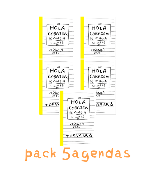5 Agendas 2026 Hola corazon (Fisico) Preventa