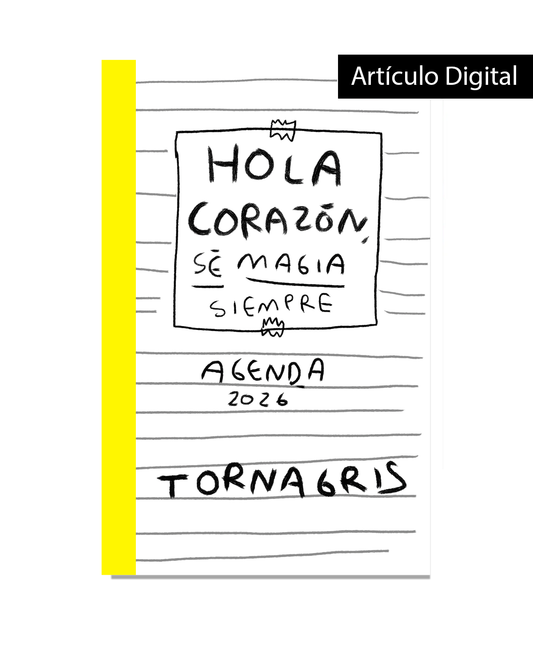 Agenda 2026 Hola Corazon ( DIGITAL ) (imprime en casa) Torna gris