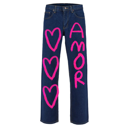 Jeans Amor 3 corazones Torna Gris - Artista Mexicano