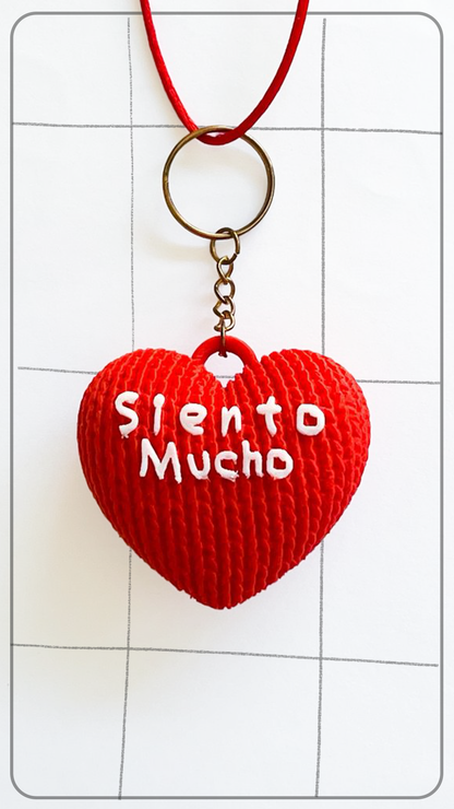 Colgante Corazón Siento Mucho — Impreso en 3D | Torna Gris