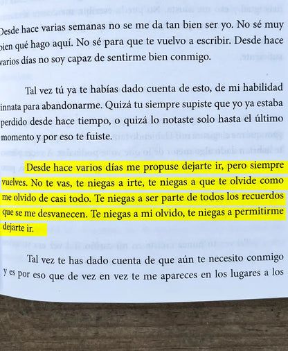 pagina del libro se te olvido decirme como dejarte de querer texto original extraido del libro original 