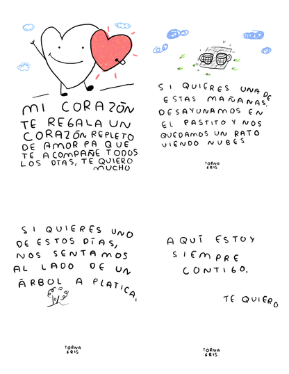 Set de 40 postales para regalar — Imprime en casa · Torna Gris