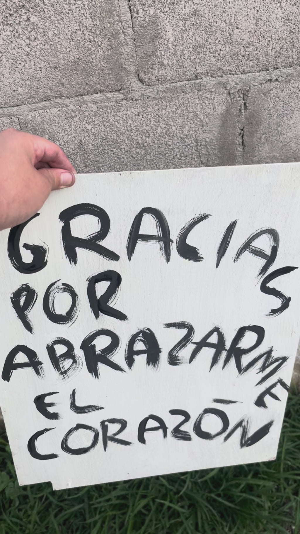 Gracias por abrazarme el corazon (pintura original)