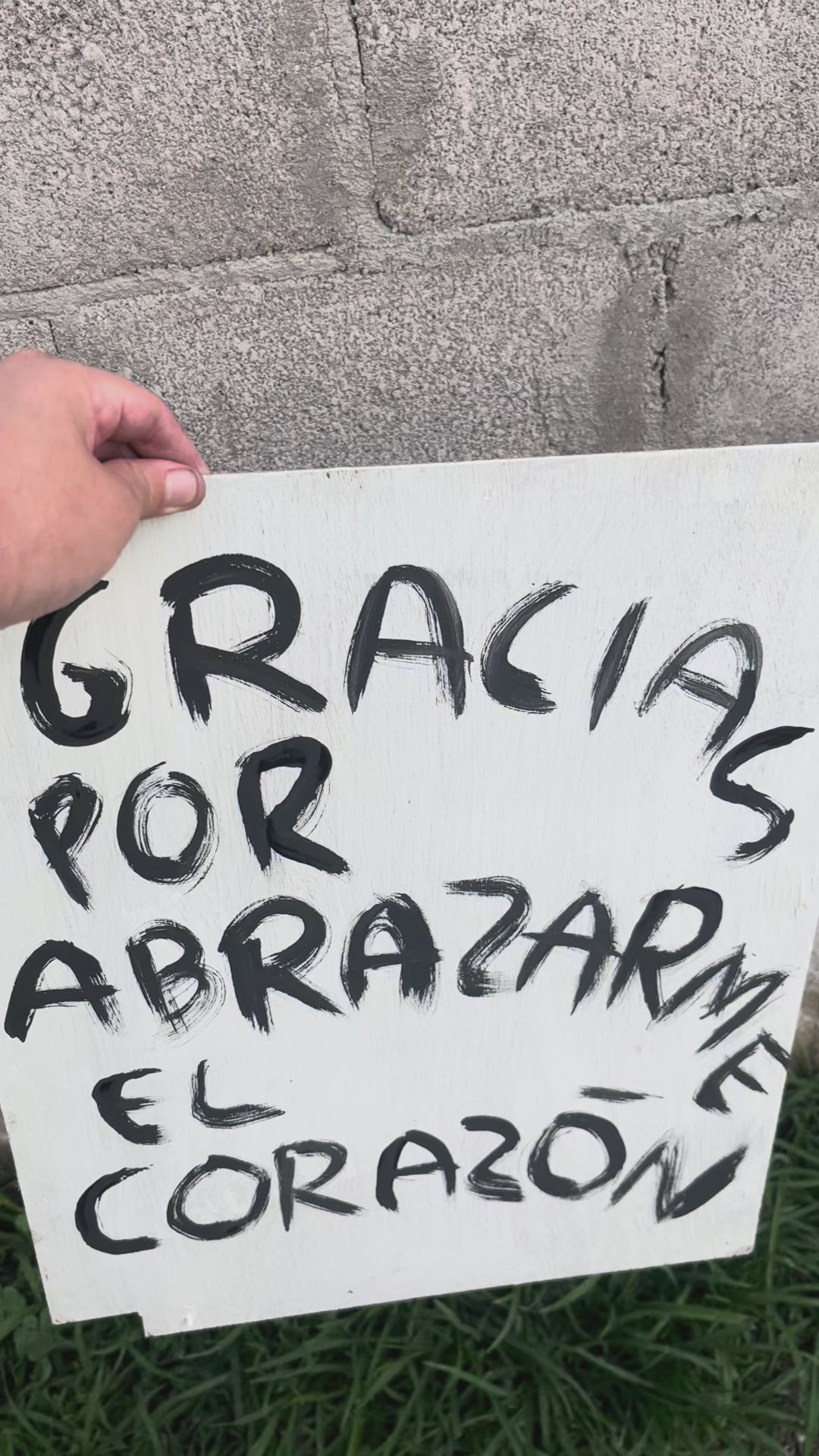 Gracias por abrazarme el corazon (pintura original)