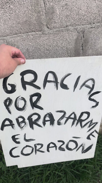 Gracias por Abrazarme el Corazón – Pintura Original en Tabla
