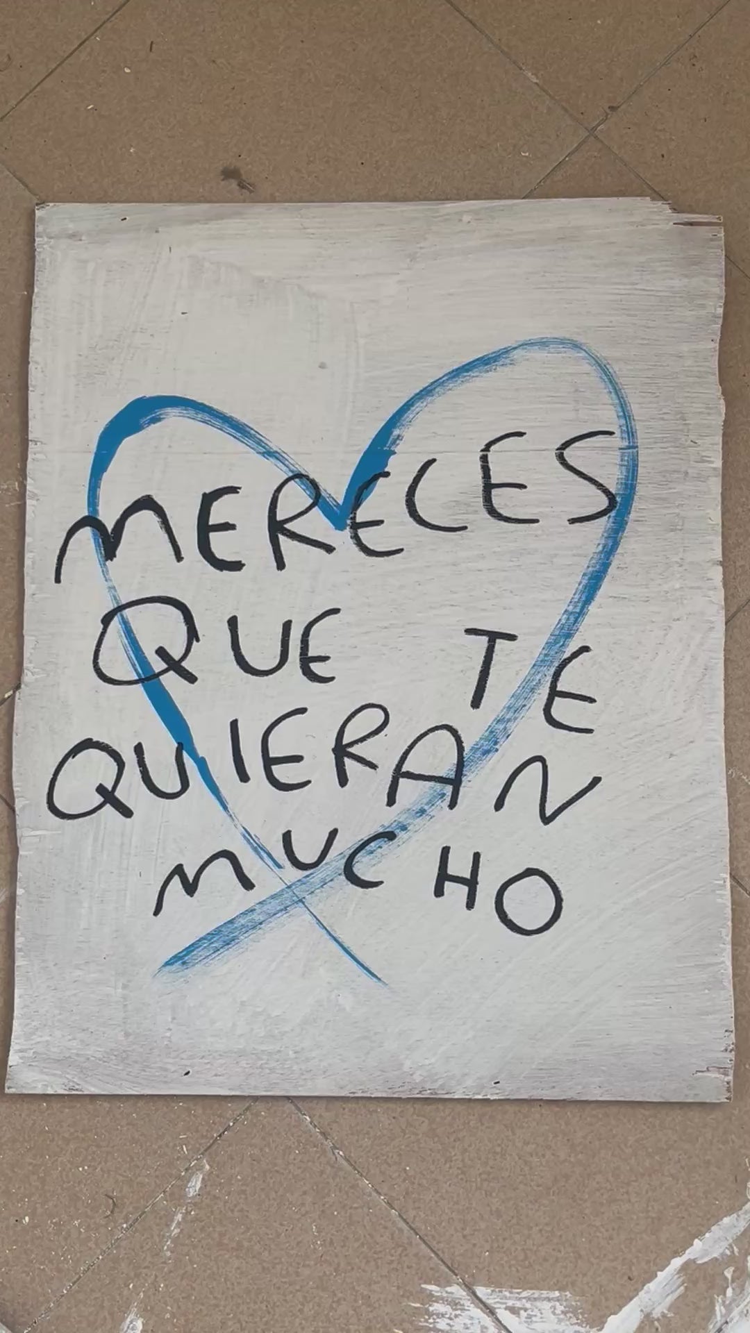 Mereces que te quieran mucho (pintura original)