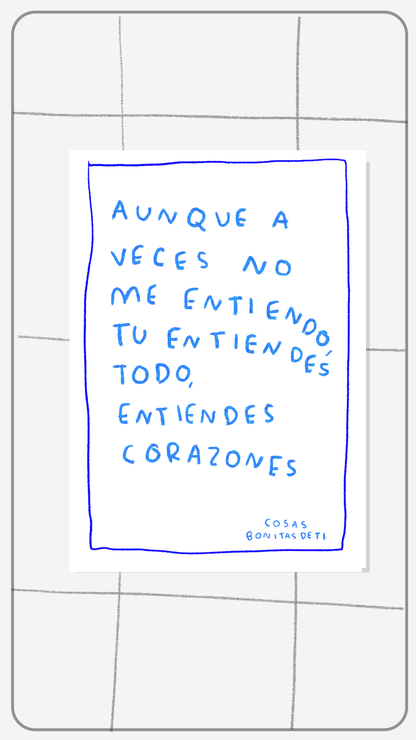 Todas las cosas bonitas de ti — Deck de cartas · Torna Gris